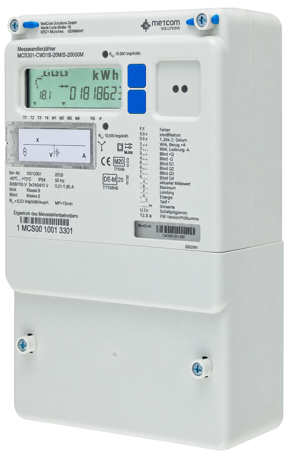 Счётчик электроэнергии MetCom MCS301